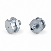 Flachschmiernippel DIN 3404 T1B 1/4" UNF Stahl verzinkt