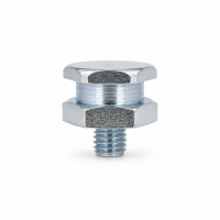 Flachschmiernippel DIN 3404 T1B 1/4" UNF Stahl verzinkt