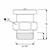 Flachschmiernippel DIN 3404 T1B G 1/4" Edelstahl V2A