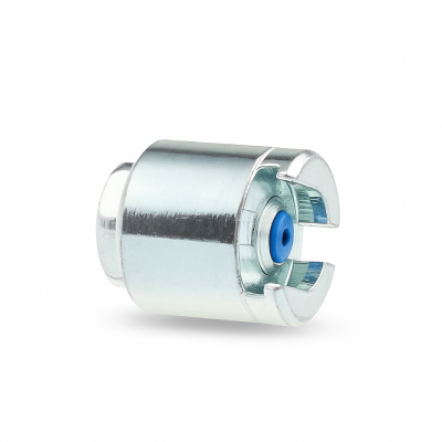 Schiebekupplung Anschluß oben mit Gummidichtung für Flachschmiernippel M1, T1 (Ø16mm)